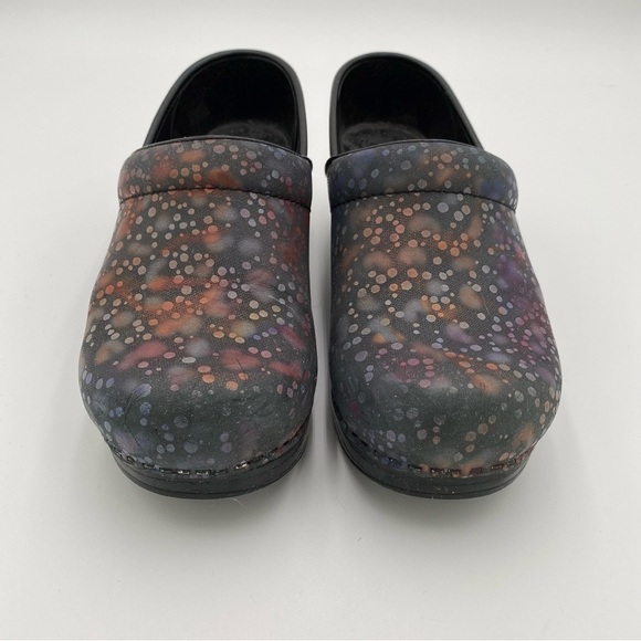 Dansko Leather Polka Dot Dewdrop Slip On Comfort Clogs Work Shoes Size 6.5-7 - Picture 4 of 9